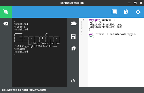 Espruino Chrome Web IDE