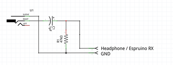 Unidirectional headphone jack circuit