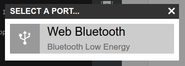 Web Bluetooth setting