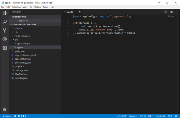 Visual Studio Code main screen