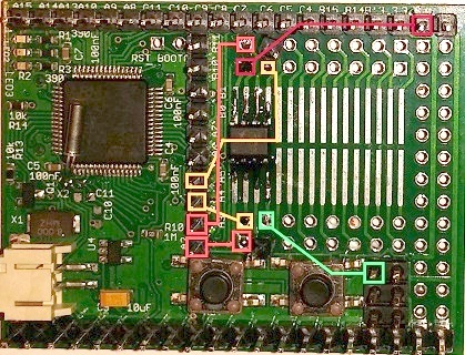 LM393 with connections marked