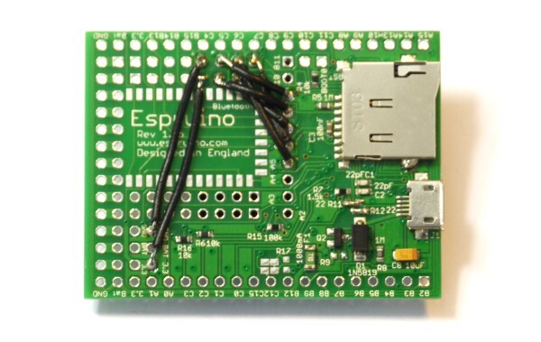 NRF24L01+ Wireless Module wired up to Espruino