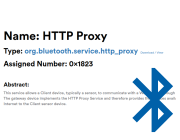 Bluetooth LE HTTP Proxies